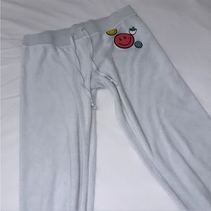 Juicy Couture | black label | light blue terry sweat pants